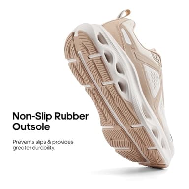 NORTIV 8 Women's Comfortable Walking Running Tennis Shoes MovePropel Athletic Gym Workout Jogging Fashion Sneakers,Size 6.5,Nude Pink,SNWS247W - Image 3