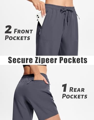 MAGCOMSEN Hiking Shorts Women Water Resistant with Pockets Quick Dry Lightweight Outdoor Golf Dark Grey L - Image 4