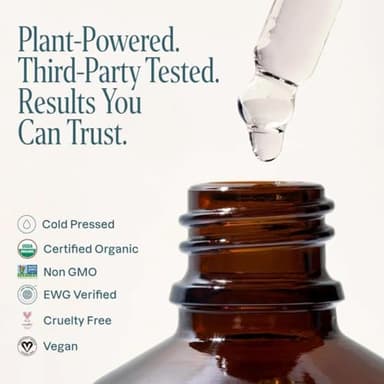 Cliganic Organic Castor Oil, 100% Pure - For Hair, Skin, Face, Eyelashes & Eyebrows | Natural Cold Pressed Unrefined Hexane-Free (8oz) - Image 5