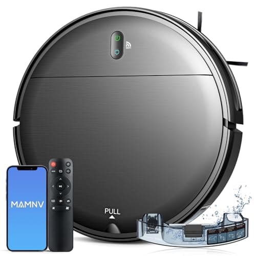 MAMNV Robot Vacuum and Mop,2 in 1 for Carpet & Hard Floor,Robotic Vacuum Cleaner with Alexa/Voice/App,Powerful & Quiet for Pet Hair,Slim 2.87",Self-Charging & Zigzag Path Cleaning - Image 1