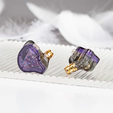 CCZ Melody in ear Monitor Headphones, hifi 1DD 1BA Drivers iem Earphones, Wired Earbuds with Crisp Clear Sound, 3.5mm Corded Earbuds for Singers Musicians Drummer Studio (Purple, without microphone) - Image 8