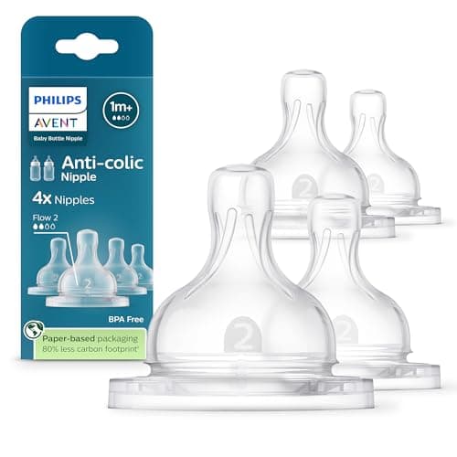 Philips Avent Anti-Colic Nipples - Flow 2, 4-Pack, SCY762/44 - Image 1