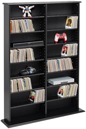Prepac 2 Column Display Cabinet Media Storage, 38.75" Wide, Black - Image 3