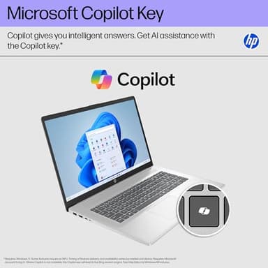 HP 2025 17.3" Laptop Compurter for Business & Student, Intel 8-Core Processor, 32 GB RAM, 1 TB SSD, Anti-Glare Display, Windows 11 Pro, Bluetooth 5.3, Type-c, Silver, Copilot AI, w/Accessories - Image 4