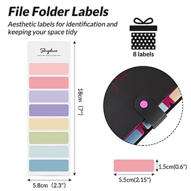 SKYDUE Letter A4 Paper Expanding File Folder Pockets Accordion Document Organizer (Black) - Image 4