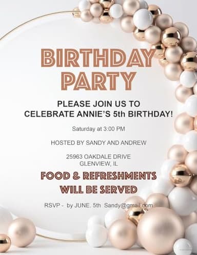 Great Papers! Balloon Archway Party Letterhead for Invitations, Announcements and Personal Messages, Printer Friendly 8.5" x 11", 50 Pack (2023060) - Image 4