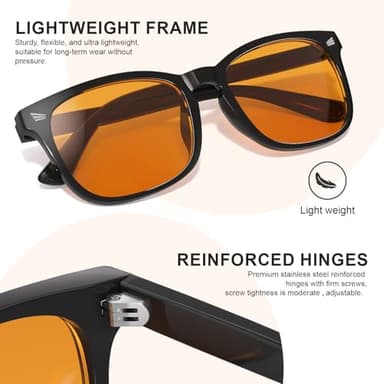 hunsquer Blue Light Glasses for Woman/Men Computer Blue Light Glasses (Gaming lenses) - Image 3