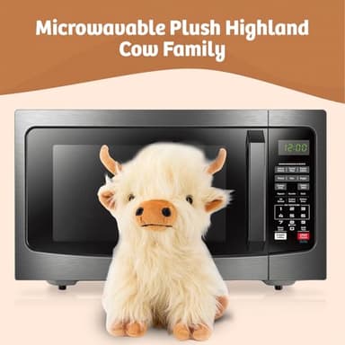 MARYSUN Microwavable Highland Cow Stuffed Animal - Weighted Stuffed Animal Plush, Heating Pad, Cozy Gift for Girls|Women|Kids|Elderly People - Image 4