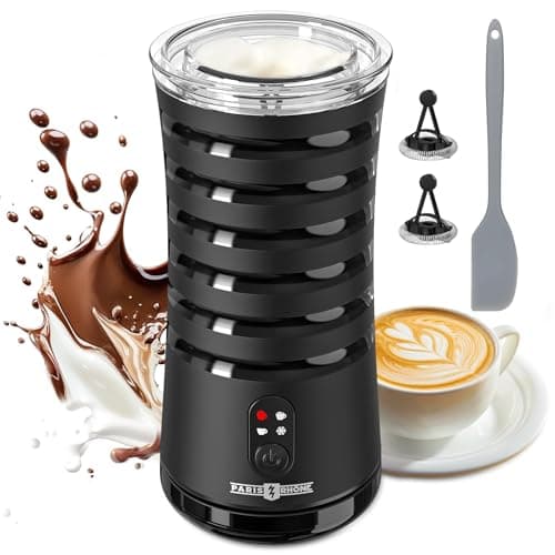 Paris Rhône Milk Frother, 4-in-1 Milk Steamer and Frother, Hot & Cold Foam Milk Warmer with Temperature Control, Auto Shut-Off Frothers for Coffee, Latte, Cappuccino, Macchiato - Image 1