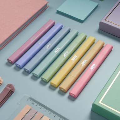 BLIEVE- Aesthetic Bible Highlighters No Bleed Through Assorted Colors, Cute Highlighter Dual Tip For Journaling Supplies And School Accessories, Bible Highlighters And Pens No Bleed (CANDY) - Image 5