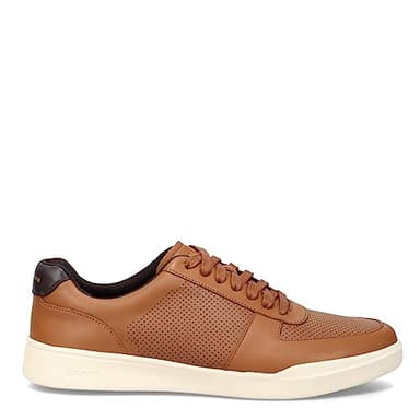Cole Haan Mens Grand Crosscourt Modern Perforated Sneaker, British TAN Leather/Ivory, 10.5-M US - Image 3