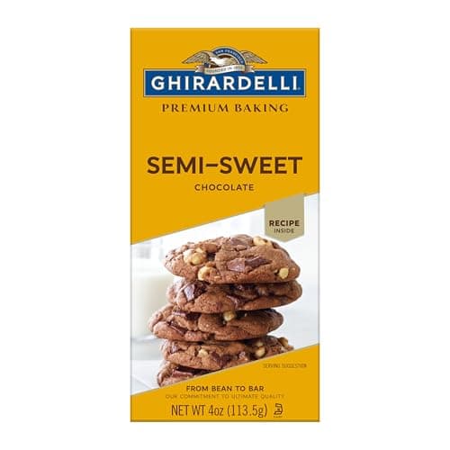 GHIRARDELLI Premium Semi-Sweet Chocolate Baking Bar, 4 OZ Bar (12 bars)