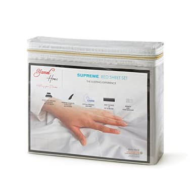 Yamel Home - Queen Size Bed Sheet Set - Luxurious Feeling - 2000 - Breathable & Cooling Sheets- Deep Pockets fit up to 16'' - Wrinkle Free - Supreme Collection - Silver, Queen - Image 8