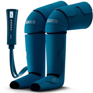 Professional Air Compression Leg Massager with Heat - Ideal Christmas, Mother's Day & Father's Day Gifts for Women, Men, Dad & Mom from Daughter or Son - Pain Relief for Foot, Calf, Knee & Thigh - Image 1