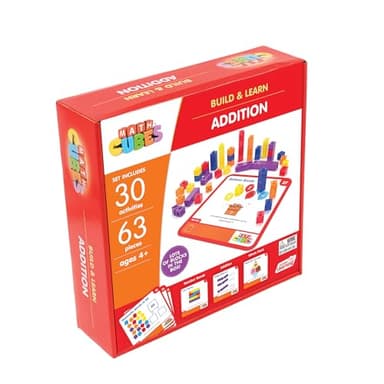 Junior Learning: Mathcubes - Addition - 30 Activity Set, Build & Learn, Blocks & Boards Hands On Math, Developmental & Education Set, Kids Ages 4+ - Image 3