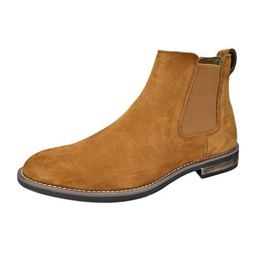 Bruno Marc Men's Suede Leather Chelsea Ankle Boots,Size 10,Camel,URBAN-06 - Image 1