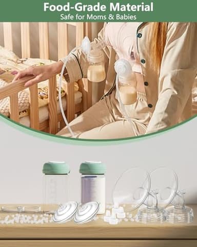 Breast Pump Parts Compatible with Spectra S1/S2/9 Plus/Synergy Gold, Full Set Replacement Parts for Spectra Include 19mm Flange, Duckbill Valve, Backflow Protector, Tubing, Bottle, Not Original Parts - Image 7