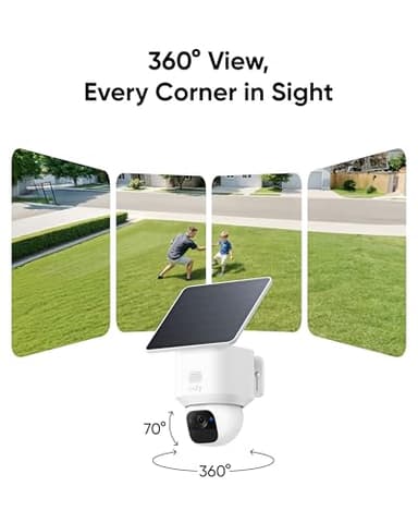 eufy Security SoloCam E30, 2-Cam Pack Kit, Security Cameras Wireless Outdoor, Solar Camera Outdoor Wireless, 360° Pan, AI Tracking, 2K Clarity, No Monthly Fee - Image 2