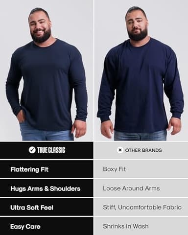 True Classic Long Sleeve Shirts for Men - Mens Long Sleeve Tee-Shirts, Henley Shirts for Men and Waffle-Knit Thermal T-Shirts - Image 4