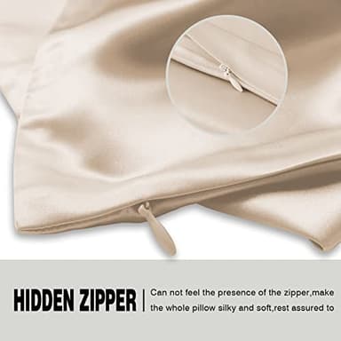 Silk Pillowcase for Hair and Skin,Soft,Breathable and Sliky 100% Silk Pillowcases King Set of 2,Both Sides Natural Mulberry Silk Pillow Cases with Hidden Zipper(King Size 20"X 36",2pcs) - Image 4