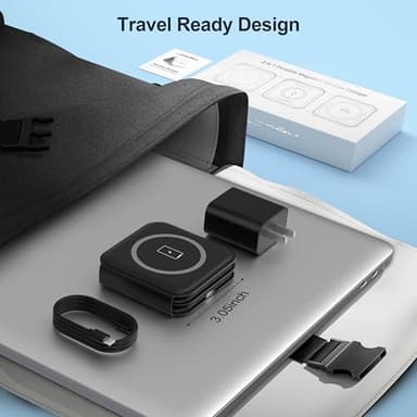 UCOMX 3 in 1 Charging Station for Multple Devices,Foldable 3 in 1 Wireless Charger for Travel,Nano Wireless Charging Station for iPhone16 15 14 13 12 Pro Max/Watch 10 9 8 7 6 5 4 3 Ultra/AirPod Pro - Image 7