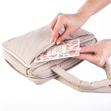 DiverseBee Large Bible Cover with Handles, Carrying Case for Women, Tote Bag, Book Cover, Bible Accessories, Christian Gift (Beige) - Image 7