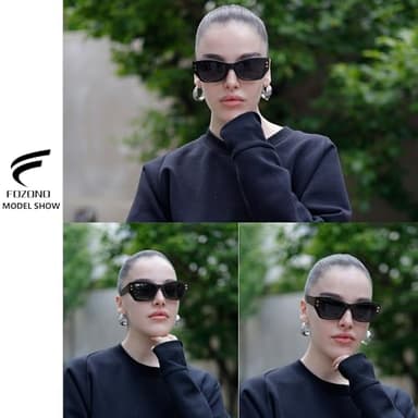Fozono Retro Small Rectangle Sunglasses Women Square Narrow Sun Glasses Trendy Y2K Shades FZN818 - Image 5
