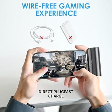 Portable Charger Power Bank For iPhone With Dual Infterface, Real 5000mAh , Mini Phone Charger Battery Pack Fast Charging Compatible with iPhone 15/14/14 Pro Max/14 Plus/13/12/11/X/8/7/6, More (Black) - Image 7