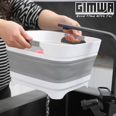 GIMWA Wash Basin for Baby Bottles, Foldable, Versatile Wash Tub for Kitchen, RV, Outdoor Camping Sink, Sturdy & Easy to Clean - Image 8