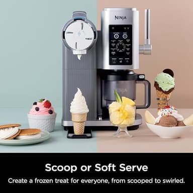 Ninja Swirl by CREAMi Ice Cream and Soft Serve Maker, Sorbet, Milkshake, Frozen Yogurt, Low Calories Program 13-in-1, Soft Serve Handle, (2) CREAMi Swirl 16oz Pints, For Kids & ALL NC701 (Renewed) - Image 3