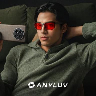 ANYLUV Blue Light Blocking Glasses Men Computer Gaming Glasses Lightweight Al-Mg Metal Anti Eyestrain Eye Protection - Image 2