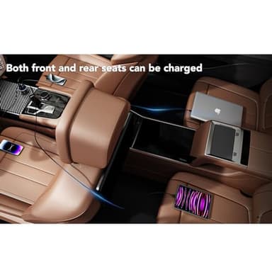 USB C Car Charger, 4 Port 78W Dual USB Car Charger Adapter Fast Charging Multi Port Cigarette Lighter Adapter with Voltmeter Type C Phone Car Accessories for iPhone 17/16/15/14, Samsung Galaxy, iPad - Image 7