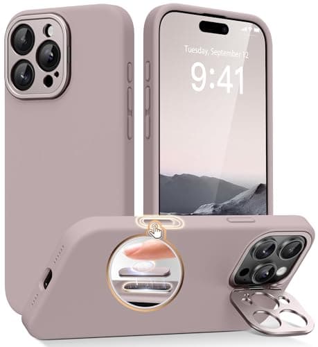 SuydanBox Magnetic for iPhone 16 Pro Max Case with Stand, Compatible with MagSafe, Silicone Upgraded [Camera Control Button] Shockproof Protective Phone Case for iPhone 16 Pro Max 6.7",Hazel - Image 1