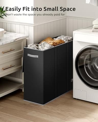 SOLEDI 180L Laundry Hamper 3 Section, Extra Large Laundry Hamper with Lid, Dirty Clothes Hamper with Sturdy Handle, Large Laundry Basket Organizer for Laundry Room, Bedroom, Hampers for Laundry - Image 7