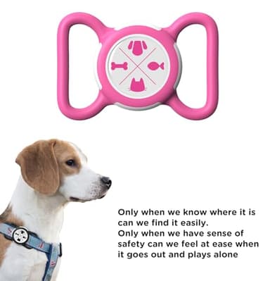 AmxminaID Waterproof Holder for Dog Collar, Tracker Protective Case, Holder for Dog Collar, Silicone Soft Lightweight (Rose, Large) - Image 5