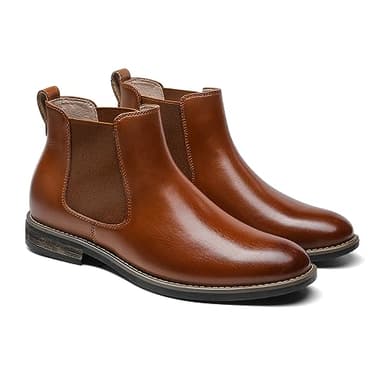 Bruno Marc Men's Classic Chelsea Ankle Dress Boots,Size 7.5,Brown,URBAN-06-1 - Image 3