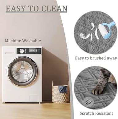 fuguitex Waterproof Dog Bed Cover Dog Blanket for Pet Furniture Bed Couch Sofa Reversible Linen Texture(52"*82",Dark Grey+ Light Grey - Image 8