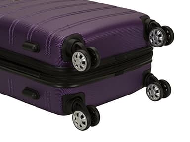 Rockland Melbourne Hardside Expandable Luggage with Spinner Wheels, Purple, 3-Piece Set (20/24/28) - Image 4