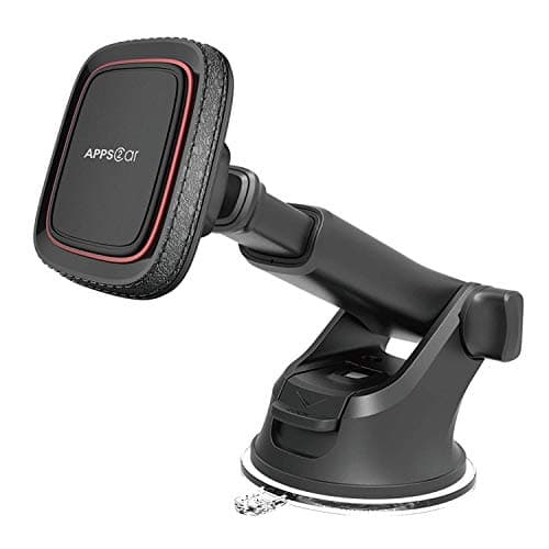 APPS2Car Magnetic Phone Mount for Car, Dashboard & Windshield Suction Cup Holder with Telescopic Arm, Requires Metal Plate (Included), Universal Fit for iPhone & Android Smartphones - Image 1