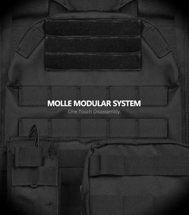 Feyachi TM 20 Magnetic Tactical Vest - Airsoft Vest MOLLE System Multifunctional Quick Release Vests Full Body Adjustable Magnetically Fixed One Button Disassembly - Image 4