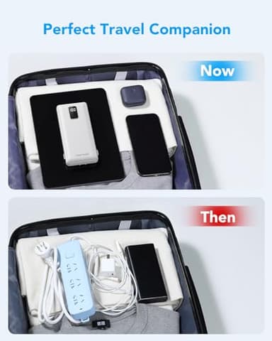 charmast Portable Charger with Built-in Cables and Plug, 10000mAh USB C Power Bank Fast Charging, External Battery Pack Slim, Travel Essentials Compatible with iPhones, Samsung Galaxy, iPad - Image 6