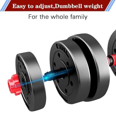 BCBIG Adjustable-Dumbbells-Sets,Free Weights-40lb(20lb*2) Dumbbells Set of 2 Convertible To Barbell A Pair of Lightweight for Home Gym,Women and Men Equipment. - Image 6