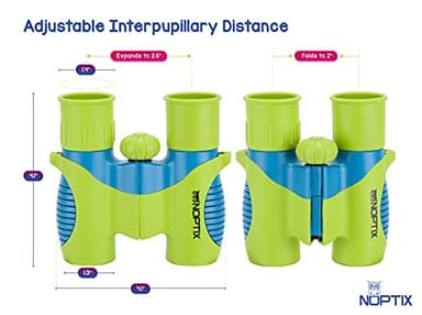 Binoculars for Kids, Girls or Boys Real Kids Binoculars in Vibrant Green Blue - Includes Sticker Book with 40 Bird Species - Small Toys for Toddlers - Image 4