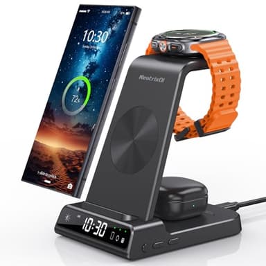 Wireless Charger for Samsung Charging Station, 3 in 1 Android Phone Charger for Samsung Galaxy S25 Ultra/S24 Ultra/S23/Z Fold7/Flip7, Galaxy Watch 8/8 Classic/Ultra/7/6/5, Galaxy Buds 3 Pro/3 - Image 1