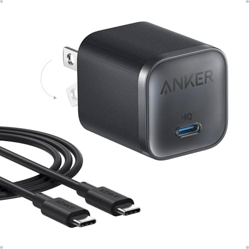 Anker Nano 45W Type C Charger Fast Charging, Compact and Foldable Plug USB C Charger Block for iPhone 17/16 Series, MacBook, Pixel 9, iPad, Samsung Galaxy S25 Ultra / S24 Series (6 ft Cable Included) - Image 1
