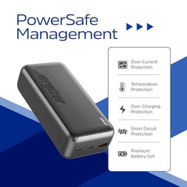 Energizer 30000mAh Portable Charger 22.5W Power Bank Fast Charging Battery Pack with Daul USB-C Ports and USB-A Port Compatible with iPhone 16 15 14 13 12, Samsung, Android Devices, Tablets_UE30055PQ - Image 7