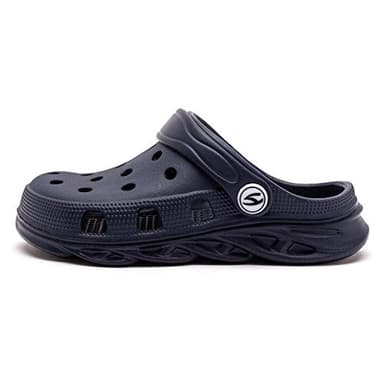 HOBIBEAR Boys Classic Graphic Toddler Garden Clogs Slip on Water Shoes (Navy-Size 1.5 Infant) - Image 2