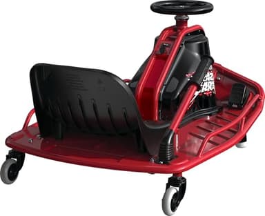 Razor Crazy Cart - 24V Electric Drifting Go Kart - Variable Speed, Up to 12 mph, Drift Bar for Controlled Drifts, One Size, Black/Red - Image 9