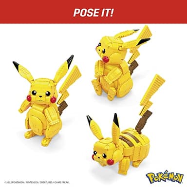 MEGA Pokémon Building Toys Set Jumbo Pikachu with 806 Pieces, Articulated and Poseable, 12 Inches Tall, for Kids - Image 5