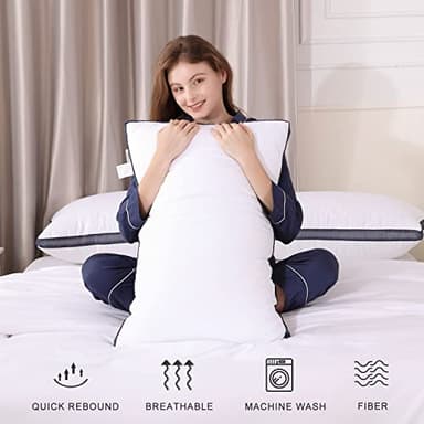 Meoflaw Pillows for Sleeping (2-Pack), Luxury Hotel Pillows Queen Size Set of 2,Bed Pillows for Side and Back Sleeper (Queen) - Image 6